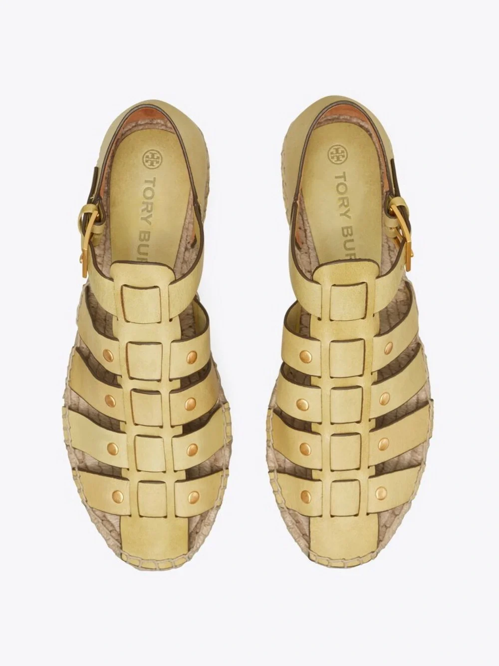 Tory Burch | Fisherman Studded Platform Espadrille in Pistachio Green 7.5